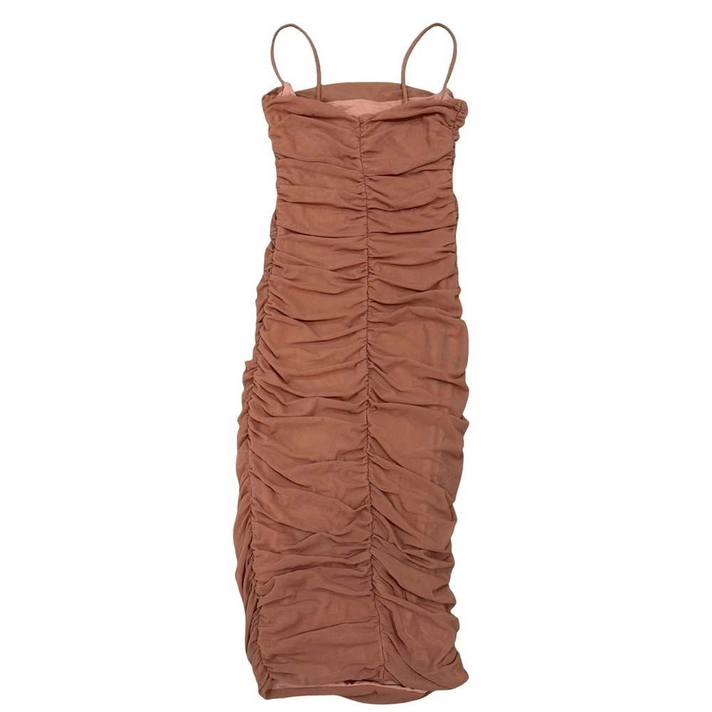 Oh Polly Ruched Mesh Bodycon Mini Dress Women Size US 2 / UK 6 - Picture 3 of 9